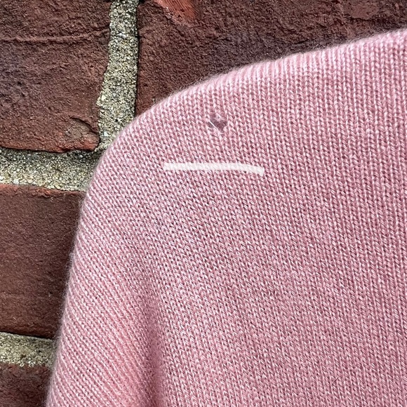 ME+EM Women’s Cashmere Crop Hoodie Sweater Blush Pink Sz M Quiet Luxury Capsule - Picture 9 of 9